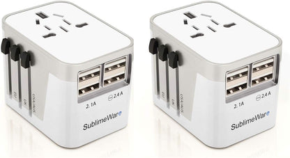 SublimeWare™ International Power Adapter - 4 USB Ports