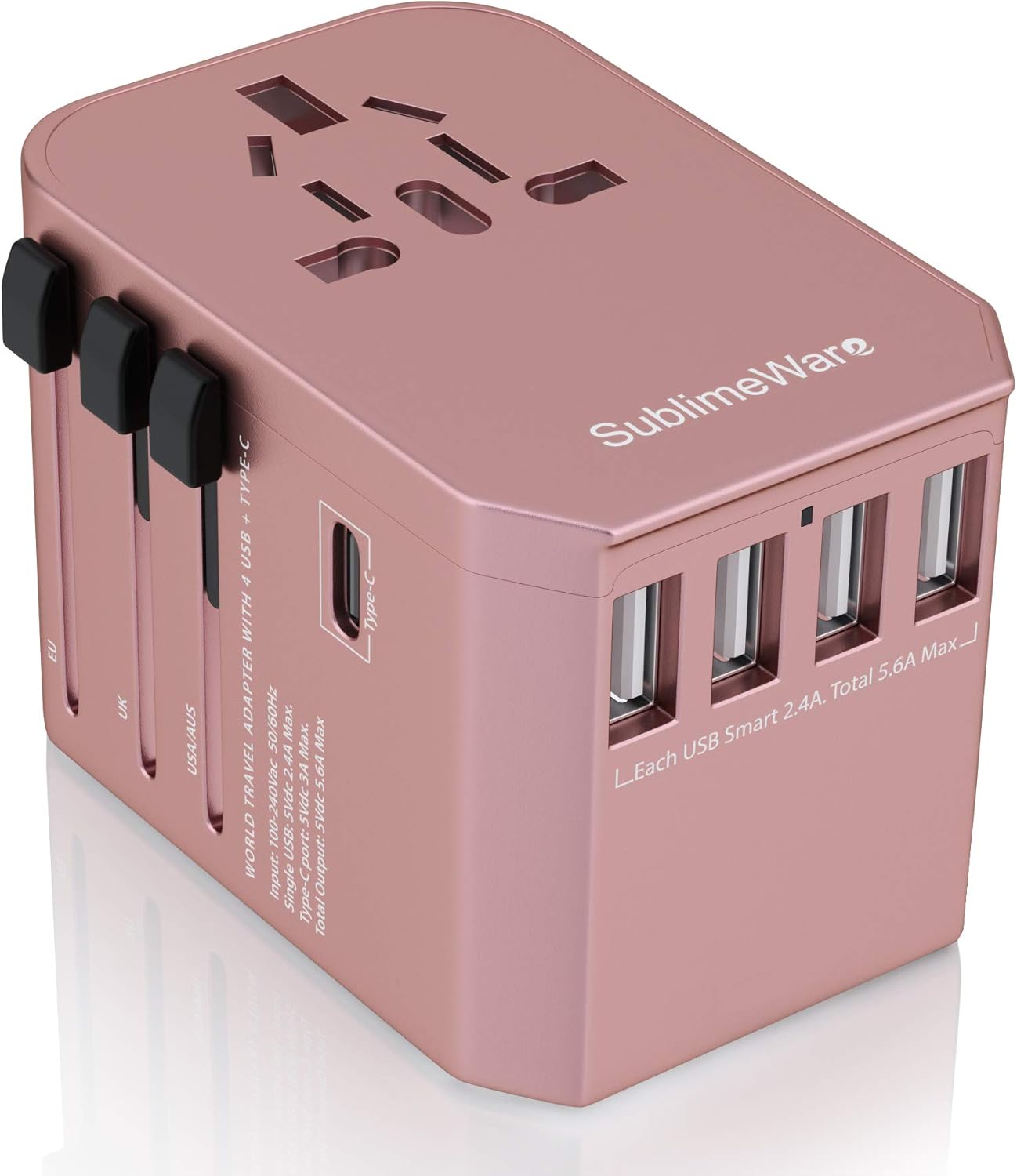 SublimeWare™ International Power Adapter - 4 USB Ports