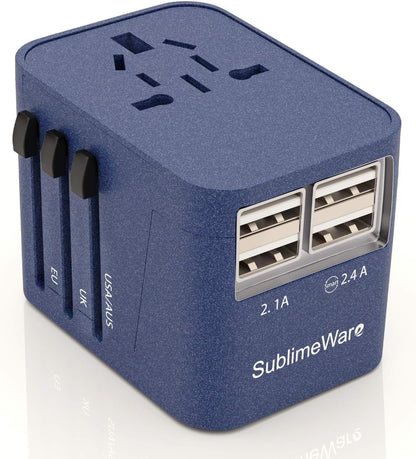 SublimeWare™ International Power Adapter - 4 USB Ports