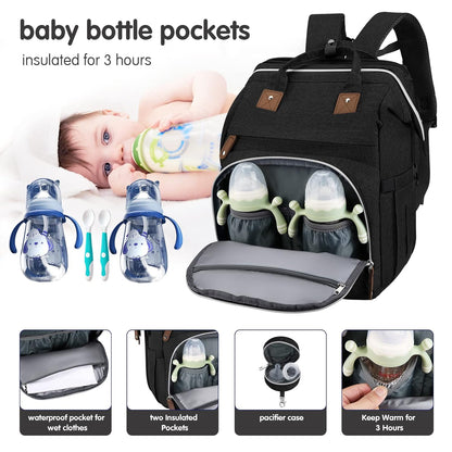 Diaper Bag Backpack -Portable Crib 