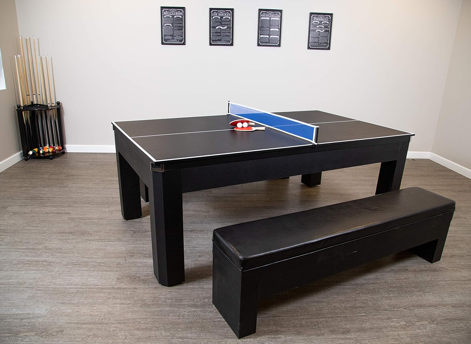 Hathaway™ Pool Table Set with Benches & Ping Pong