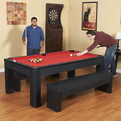 Hathaway™ Pool Table Set with Benches & Ping Pong