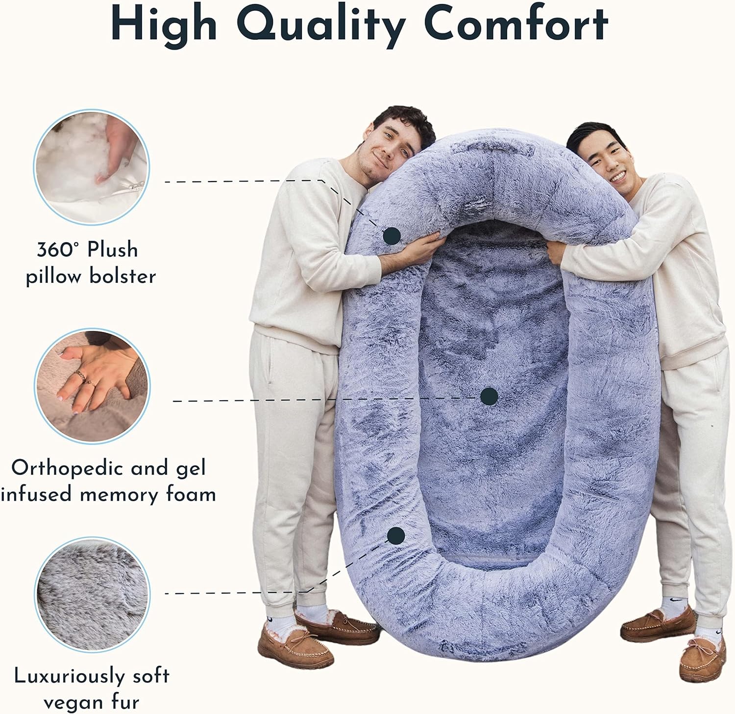 PLUFL™ Large Dog Bed -Memory Foam