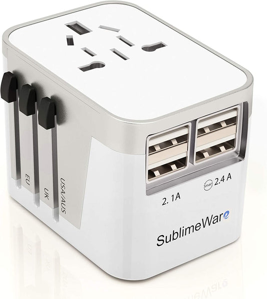 SublimeWare™ International Power Adapter - 4 USB Ports